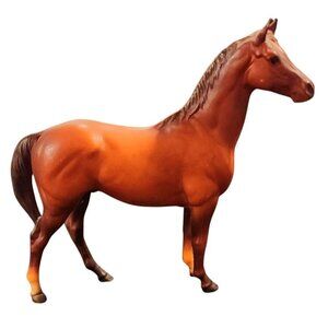 Vintage Breyer Horse Model Brown Glossy Finish Figurine Collectible Equestrian D